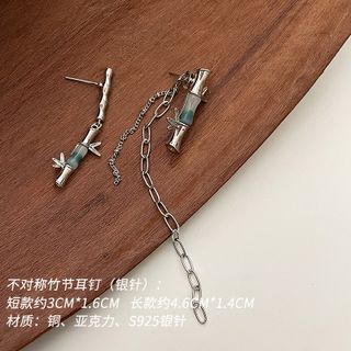 Eye Bamboo Faux Alloy Stone Earring Cat Dangle