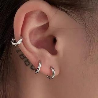 Polished Alloy Earring Hoop