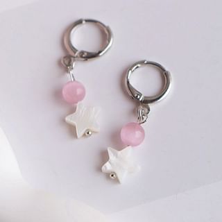 Drop Earring Huggie Star Beaded
