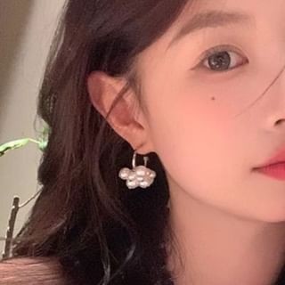 Pearl Earring Alloy Drop Faux
