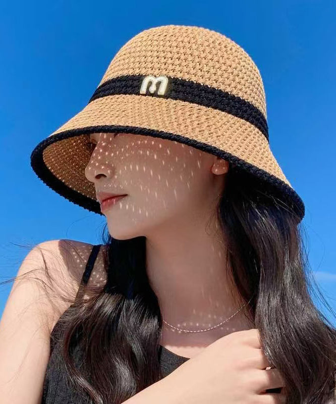 Gestrickte Freizeitmütze Weißer Eimer Ausgehöhlt Atmungsaktiv