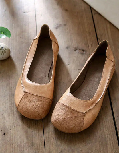 Light-weight Retro Leather Flats for Women Ada Fashion