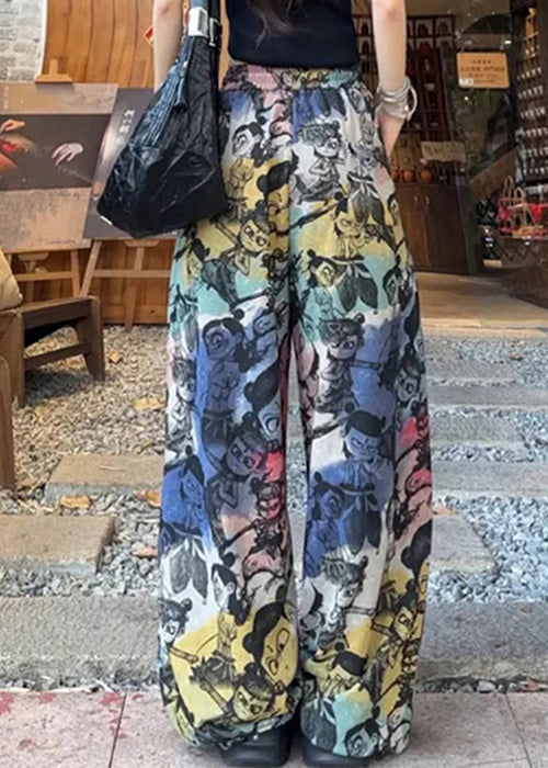 Lose Printhose Sommer Kordelzug Baumwolltaschen
