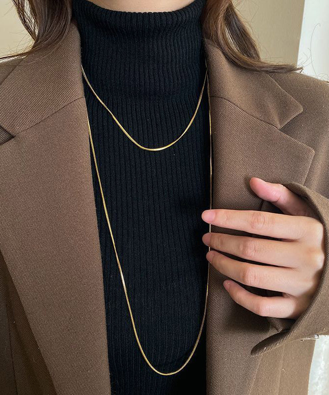 Collier en acier inoxydable à double couche de soie