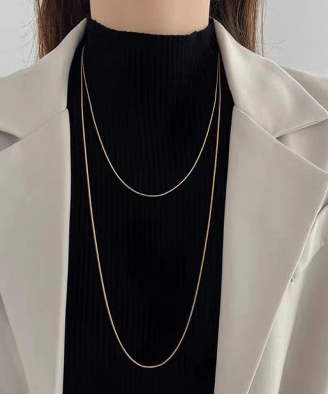 Collier en acier inoxydable à double couche de soie