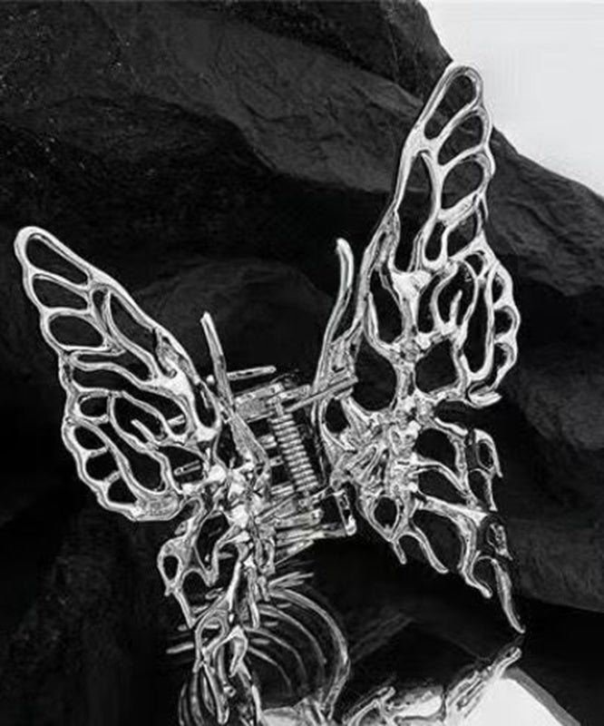 Pince à cheveux papillon en métal ajouré de luxe pour femmes et filles, motif géométrique YI035