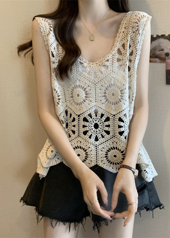 Modern Out V Westen Apricot Neck Hollow Sommer