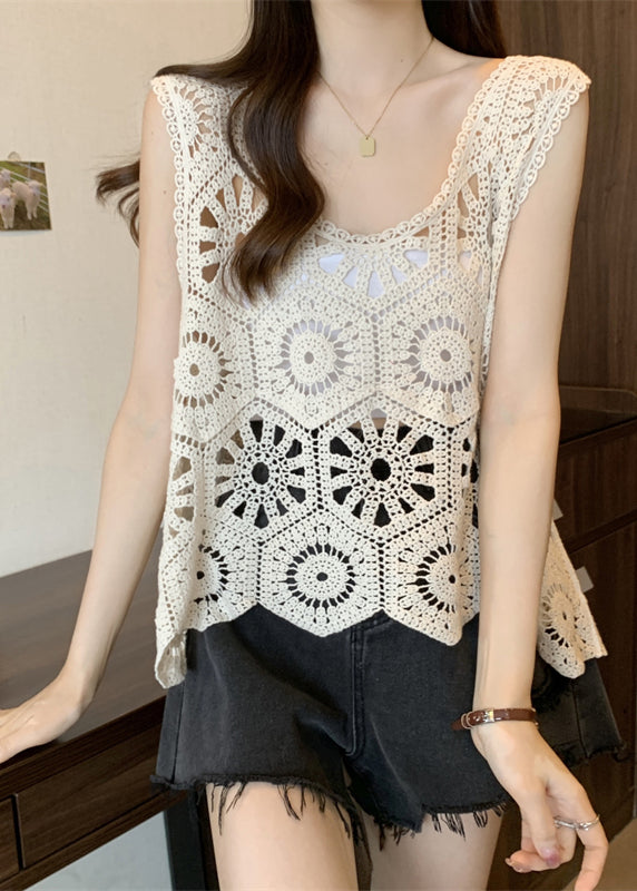 Modern Out V Westen Apricot Neck Hollow Sommer