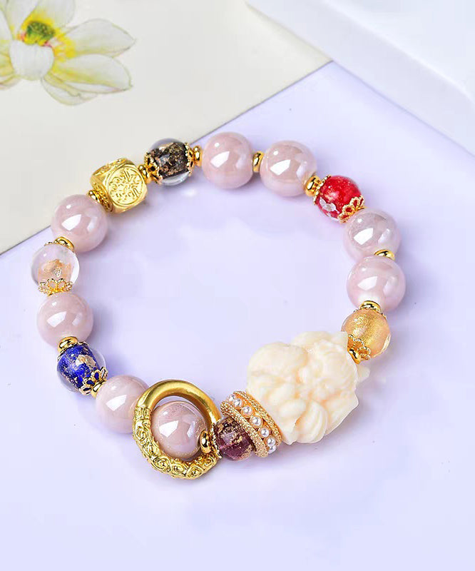 Glaze Colorblock Ceramic Gold Coloured Ancient Chain Modern