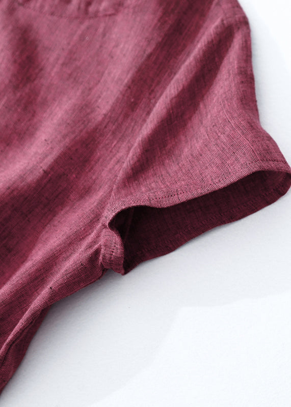 Robe d'été longue cintrée en lin, mûre moderne