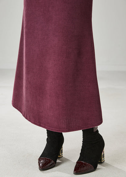 Modern Mulberry Silm Fit Corduroy Skirts Spring YU1047