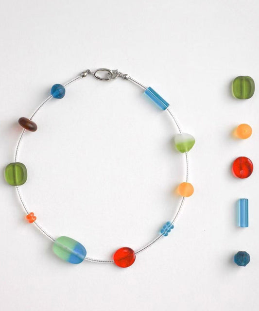Necklace Alloy Asymmetrical Beads Modern Bead Gratuated Rainbow