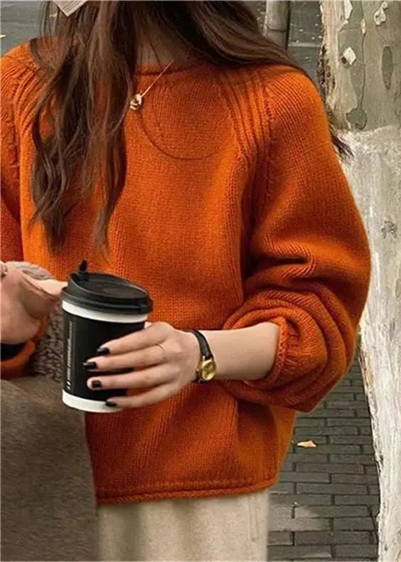 Modern Rose Oversized Cozy Knit Sweaters Spring Ada Fashion