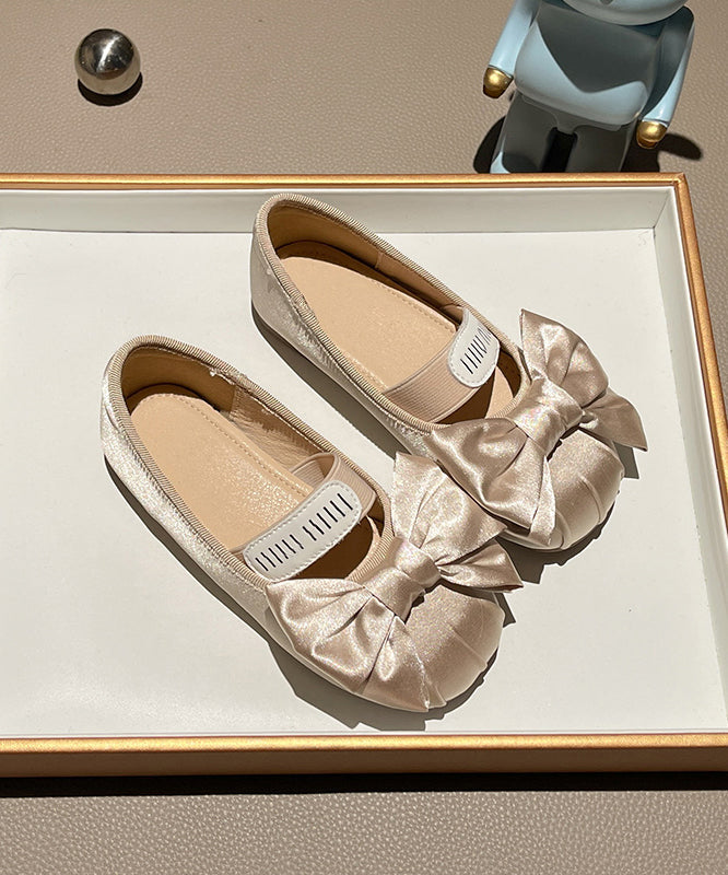 Spleißen Bogen Neue Apricot Mädchen Schuhe Flache