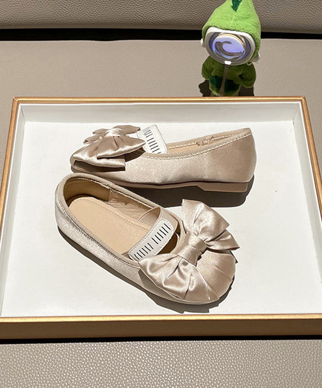 Spleißen Bogen Neue Apricot Mädchen Schuhe Flache