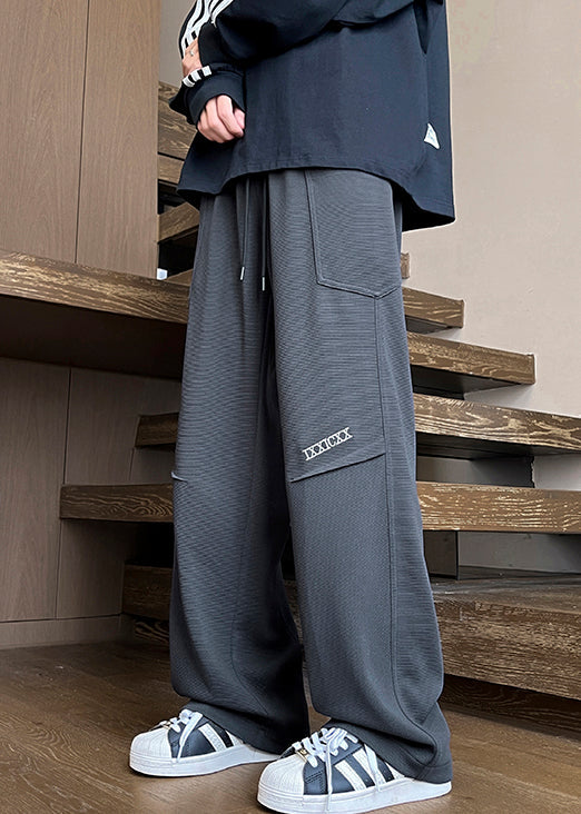 Kaffee Hosen Neue Warme Elastische Fleece Taille Taschen Männer