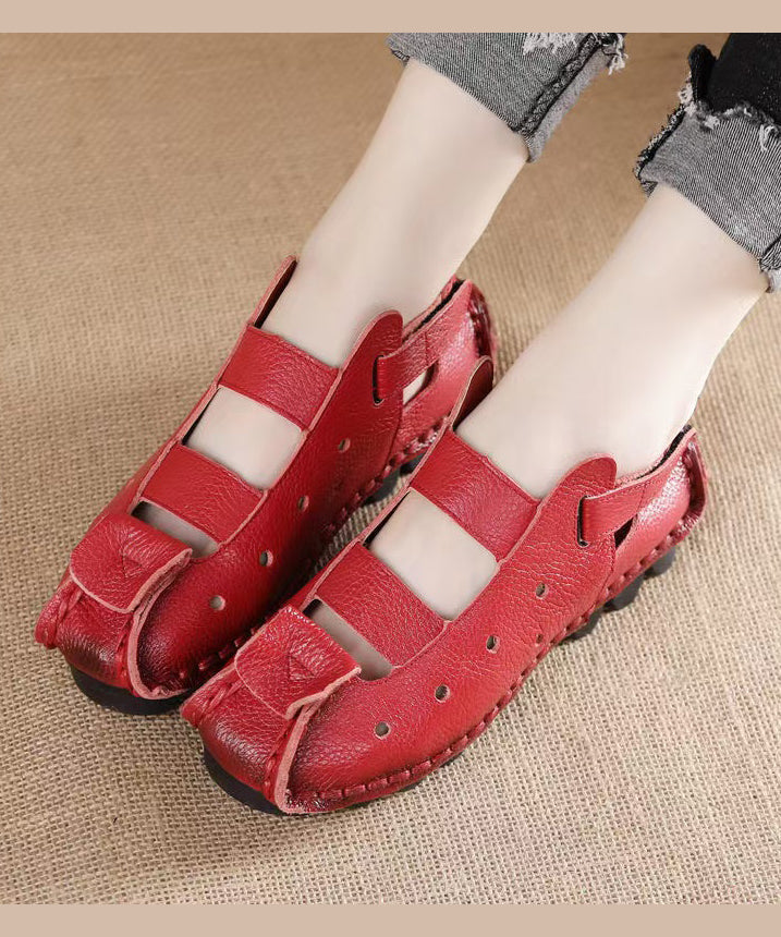 Hollow Flat New Sandals Comfortable Yellow Out Splicing