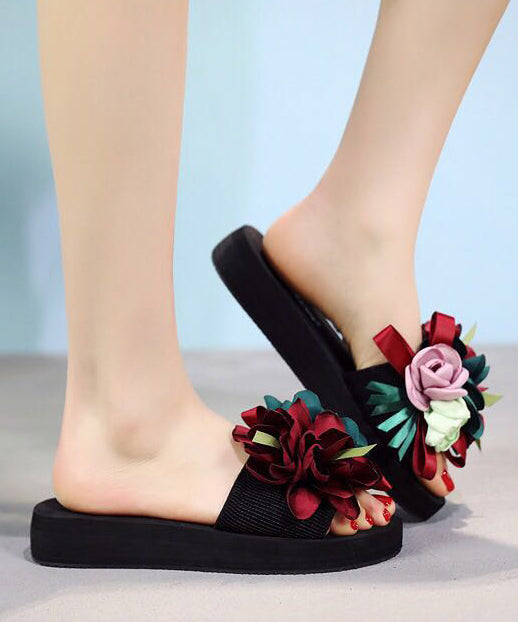 New Fashion Vacation Flower Beach Slide Sandals AP1041