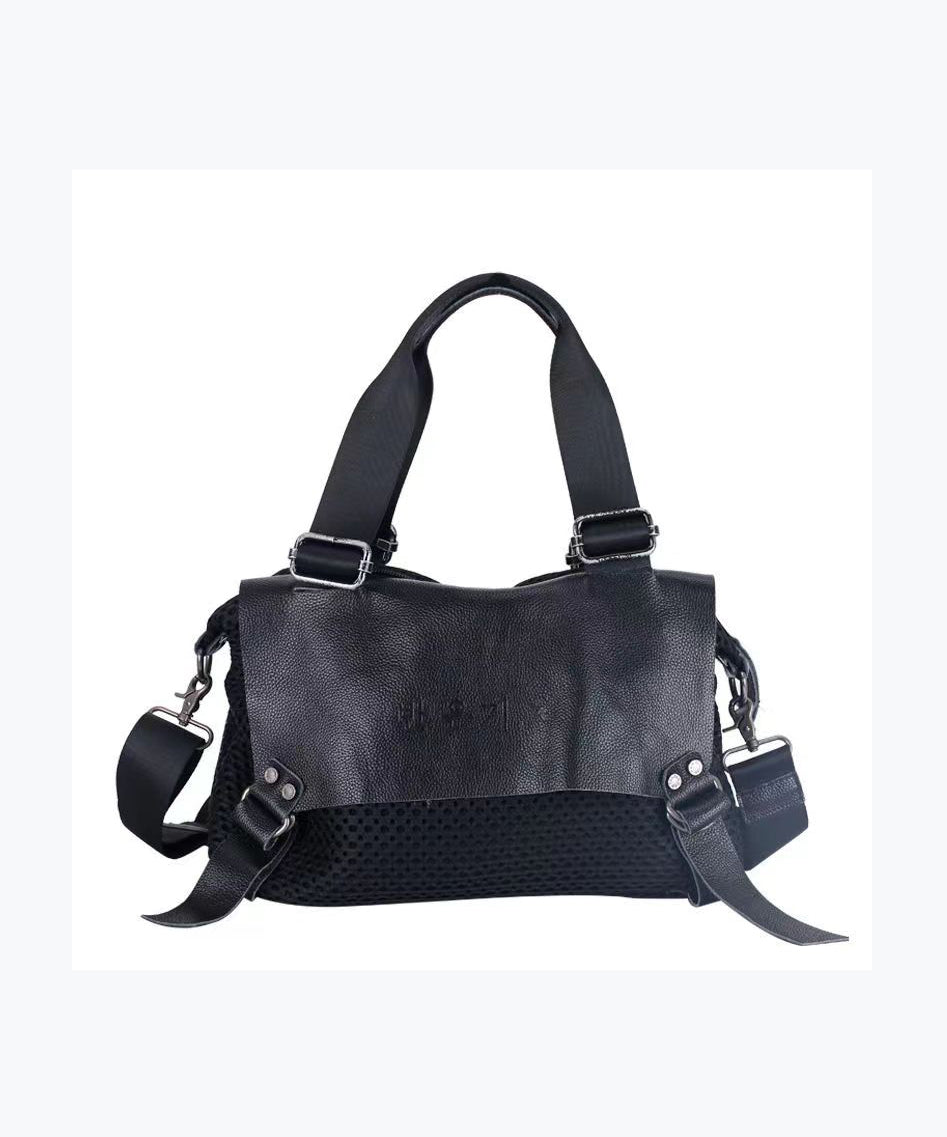New High-Capacity Casual Black Messenger Bag Ada Fashion