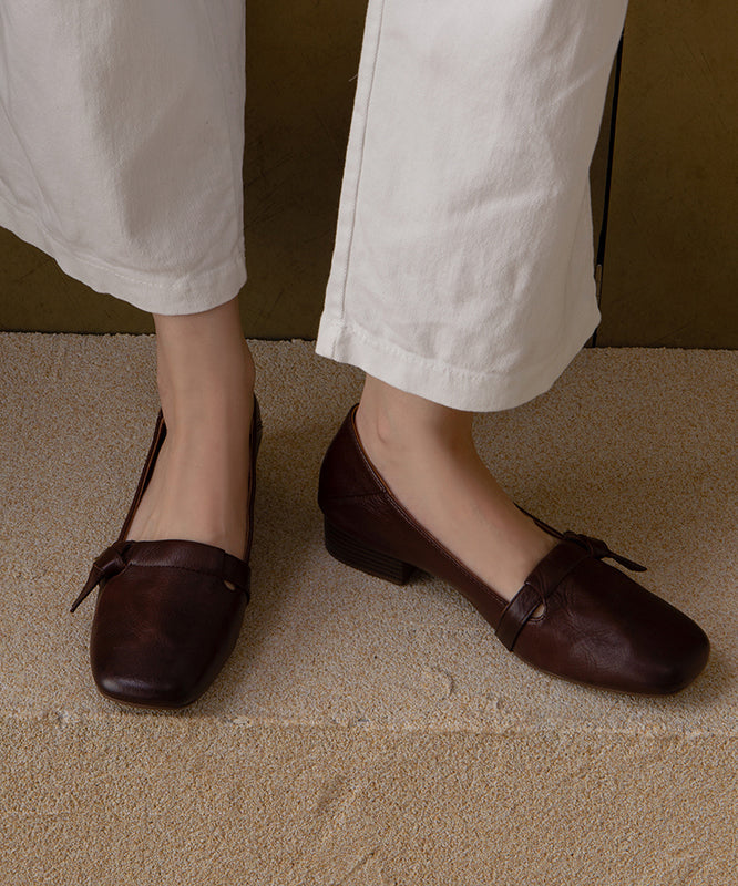 Shoes Red Flat Cowhide New Comfortable Splicing Leather