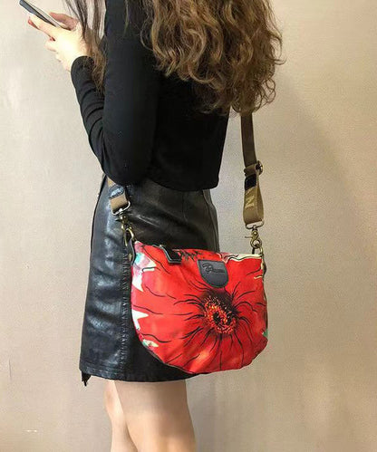 New Retro Red Print Versatile CrossBody Bag Ada Fashion