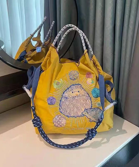New Style Embroidery Large Capacity Nylon Shopping Bag SX1014