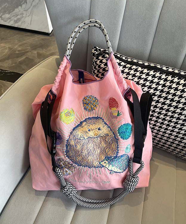 New Style Embroidery Large Capacity Nylon Shopping Bag SX1014