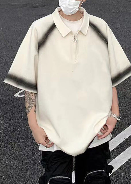 Tees Cotton White Summer New Oversized Dye Mens Tie Graphic