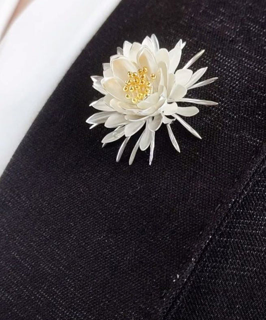 Novelty Gold Stainless Steel Epiphyllum Brooch RA026