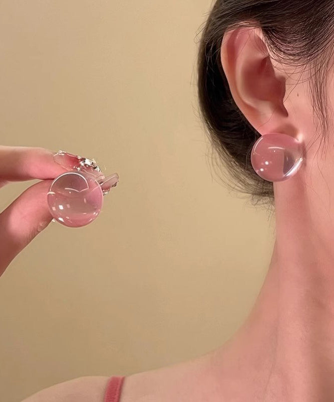 Ohrstecker aus Harzlegierung, originelles Design, blau