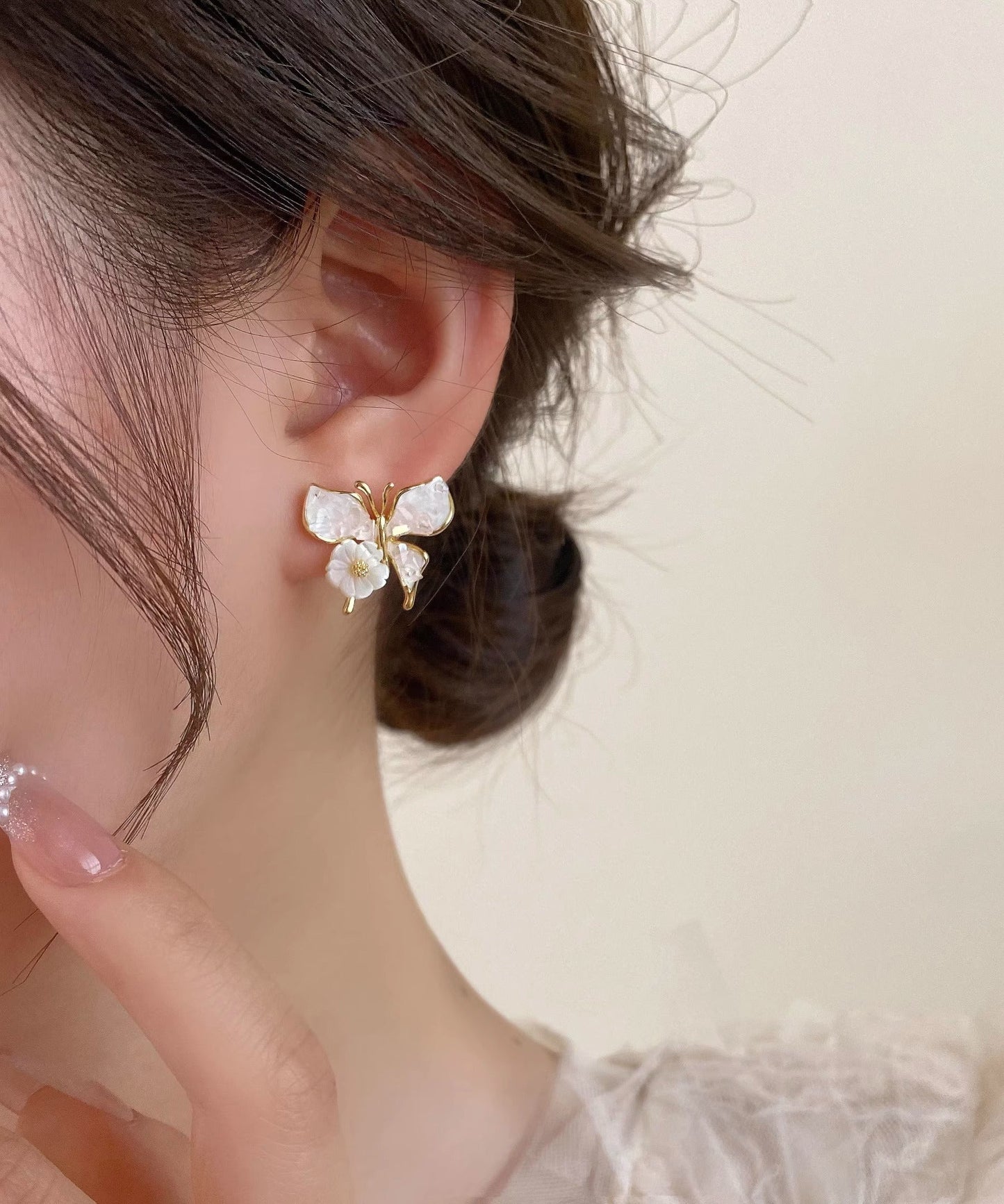 Floral Silver Shell Overgild Sterling Blue Design Original