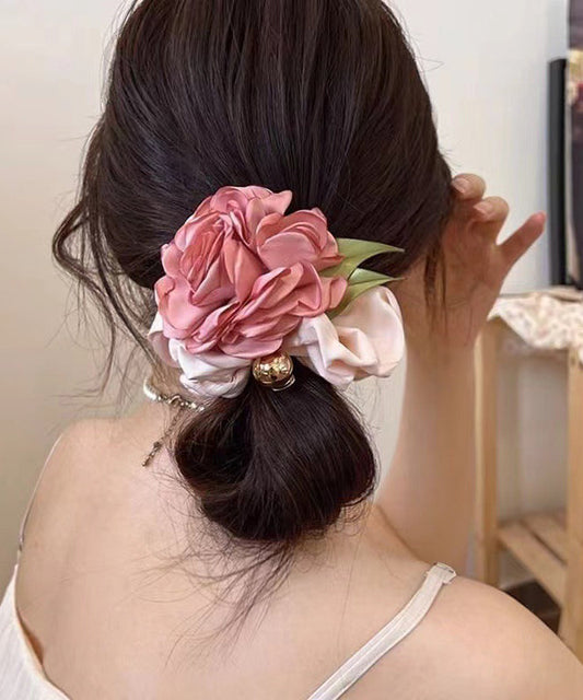 Rose Band Colorblock Design Silk Original Hair