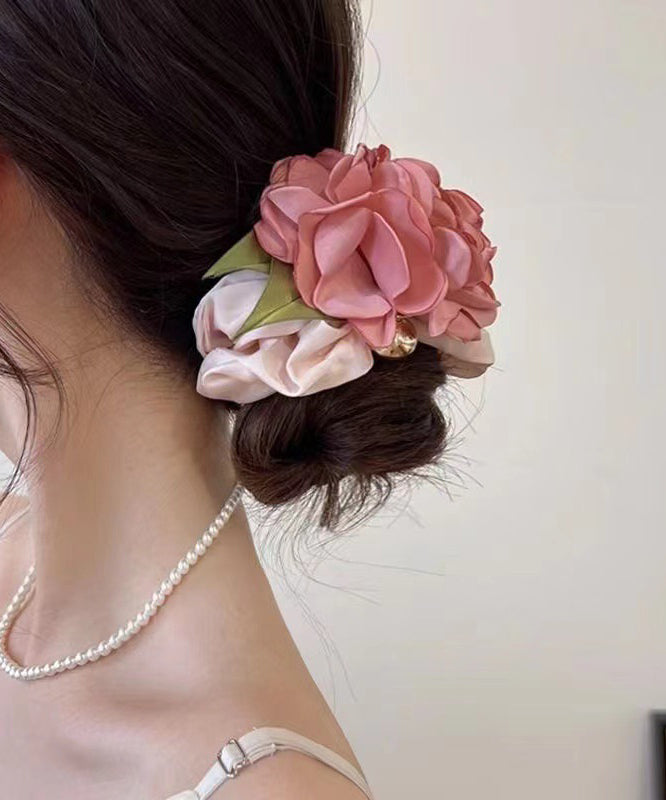 Rose Band Colorblock Design Silk Original Hair