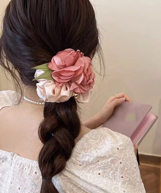 Rose Band Colorblock Design Silk Original Hair