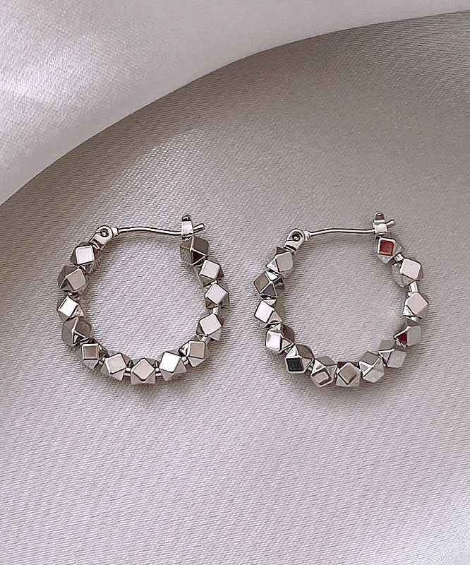 Silver Broken Copper Original Overgild Earrings Gold Design Hoop