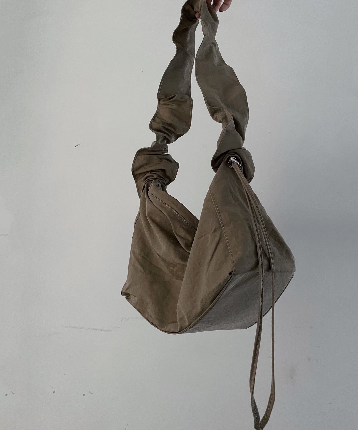 Original Design Khaki Drawstring Large Capacity Satchel Bag Handbag SX1008