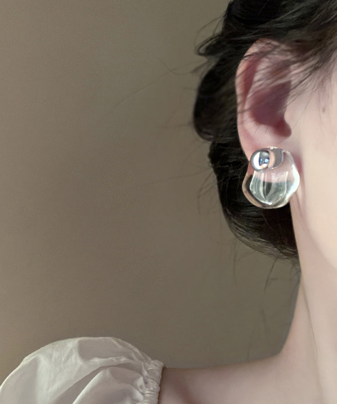 Original Nude Earrings Alloy Stud Design Crystal