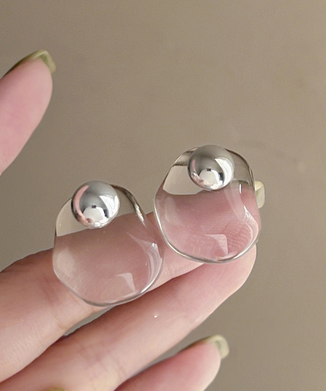 Original Nude Earrings Alloy Stud Design Crystal