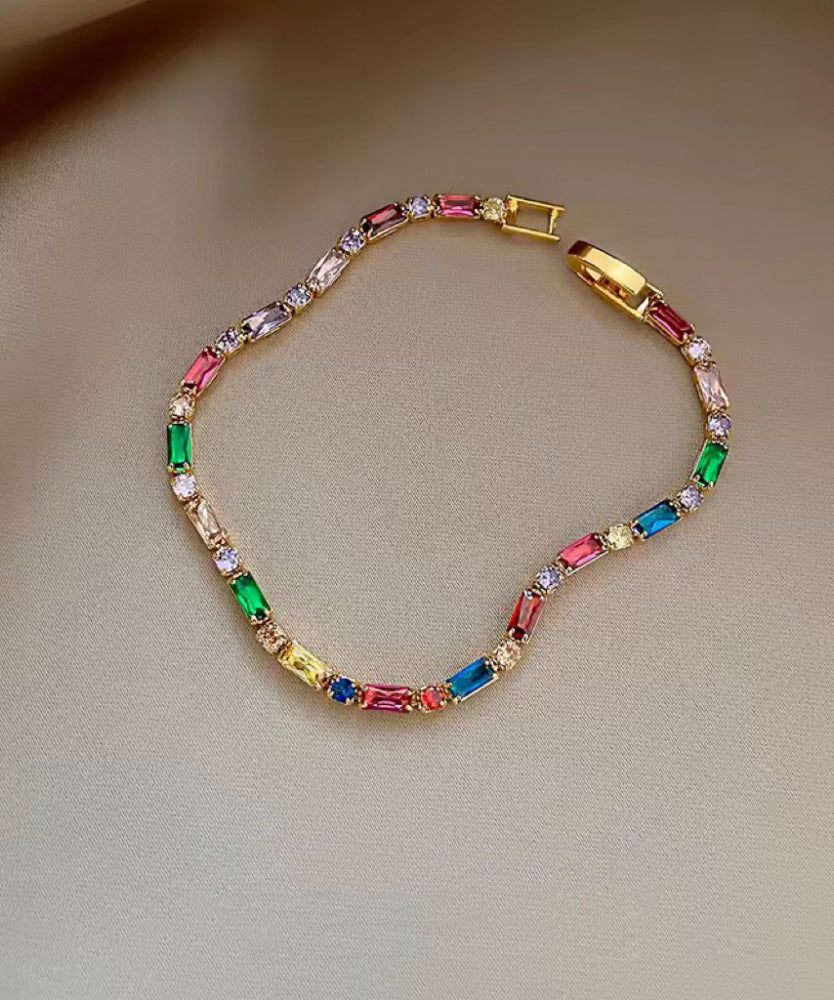 Design Chain Original Overgild Zirco Bracelet Rainbow