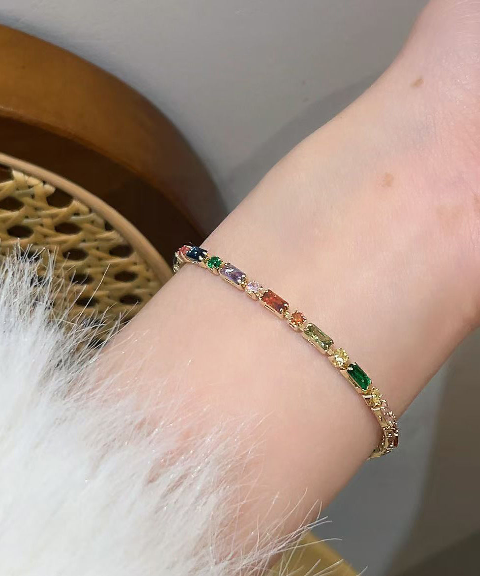 Design Chain Original Overgild Zirco Bracelet Rainbow