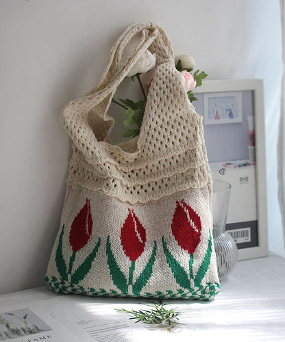 Original Hollowed Out Jacquard Knitted Shoulder Bag SX1030