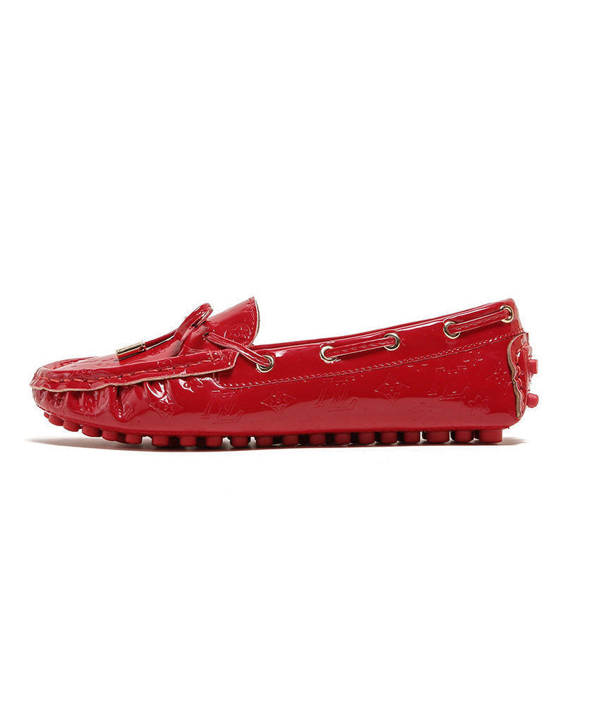 Loafers Faux Comfortable Leather Splicing Pink Penny