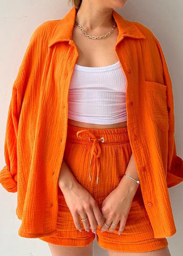 Pocket Piece Plus Green Summer Outfit 2 Oversized Size Cotton