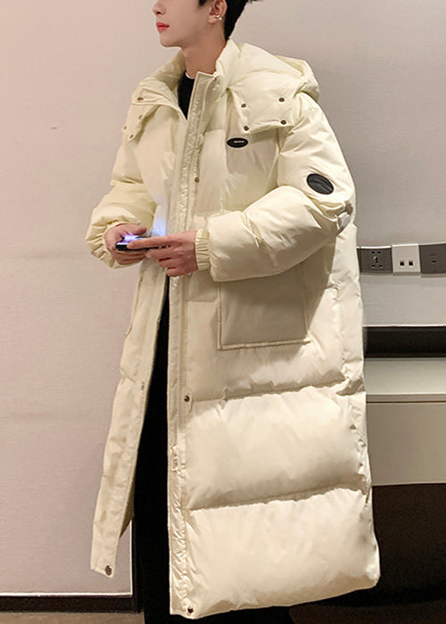 Plus Size Weinrot Kapuzentaschen Herren Lange Parkas Winter RM007