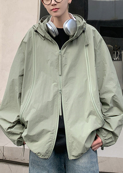 Manteau à capuche zippé surdimensionné violet UPF 50+ pour homme