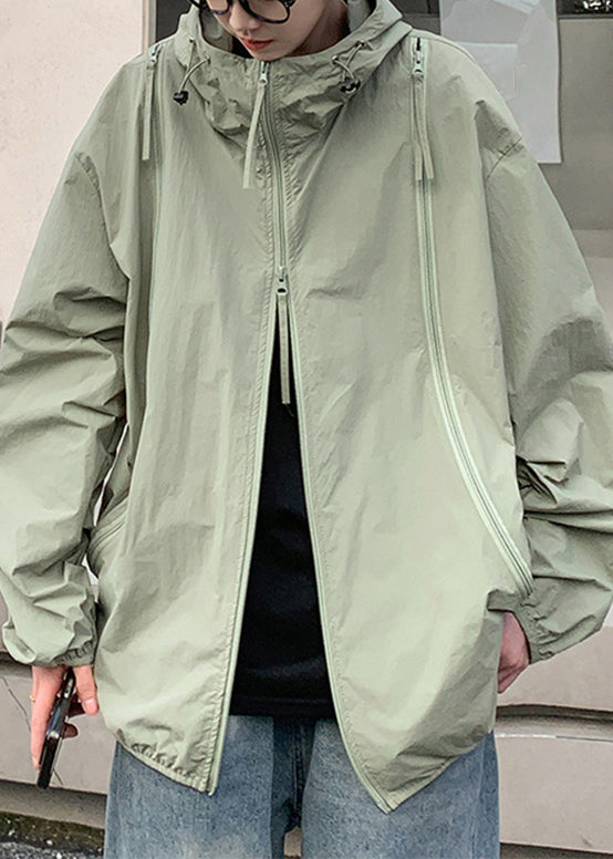 Manteau à capuche zippé surdimensionné violet UPF 50+ pour homme