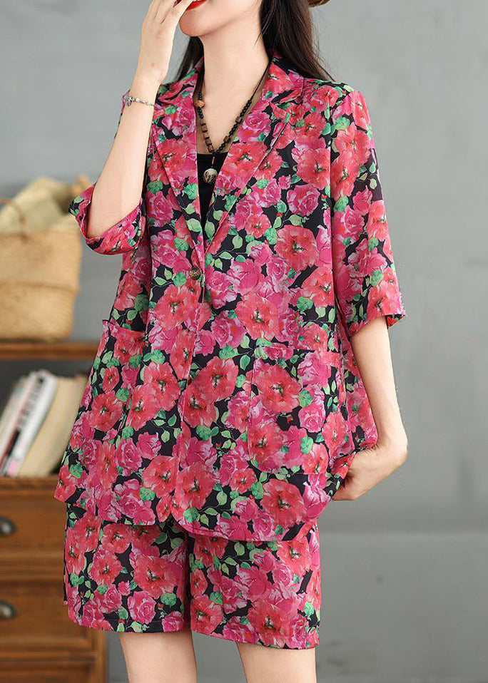 Taillenstück-Set Baumwolle Frühlingsrot Peter Elastic Two Pan Collar