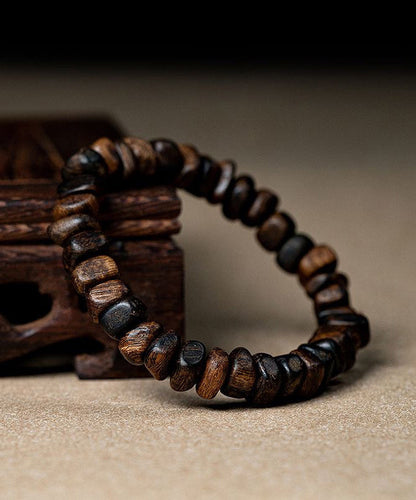 Retro Brown Sandalwood Buddha Beads Bracelet QU021