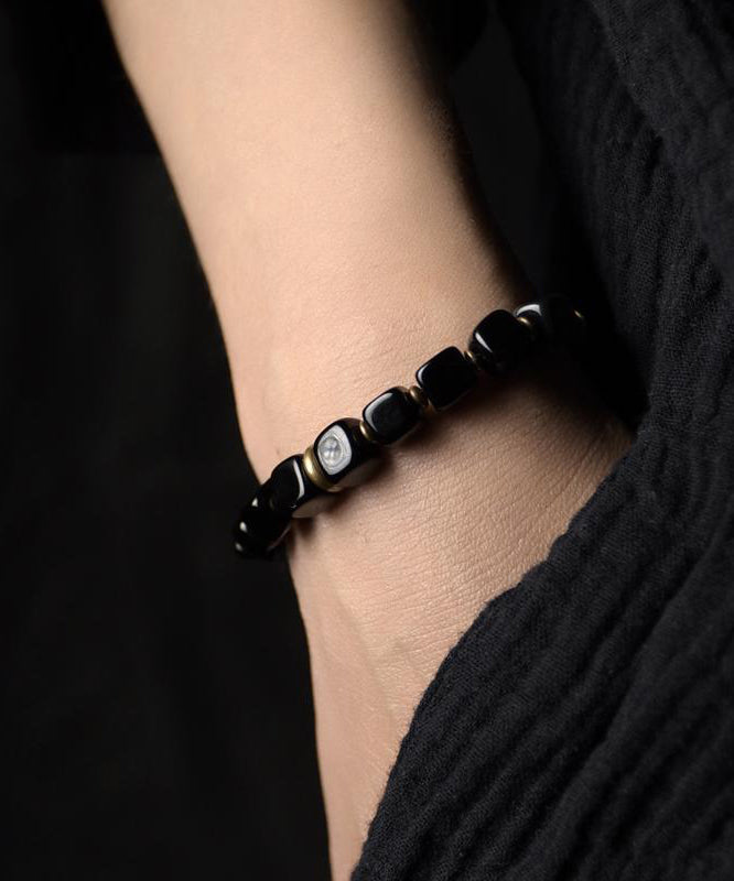 Obsidian Copper Retro Bracelet Gold