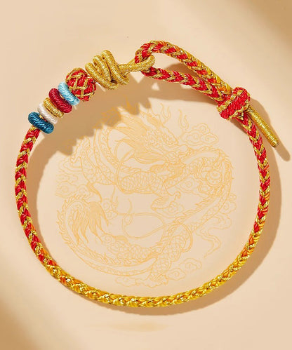 Retro Red Hand Woven Chain Bracelet ZZ060